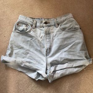 Levi denim cut off shorts size 10